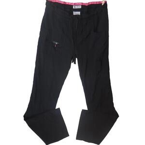 Koi Women's Black Scrub Pants with Elastic Waistband and Draw String - XS